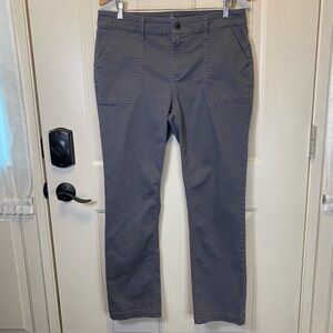 St. John’s Bay Sz 14 Women’s Straight Leg  Gray Twill Pants GUC